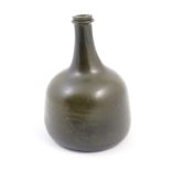 18th Century seal top bottle, circa 1740, of mallet form,