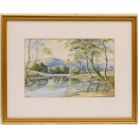 A D Bell (active circa 1920-50), 'Crummoch Water', watercolour, signed and dated 1948,