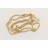 18ct gold chain link necklace, with lobster claw clasp, length 60cm, weight approx. 14.