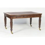 Early Victorian mahogany library table, circa 1840-60,
