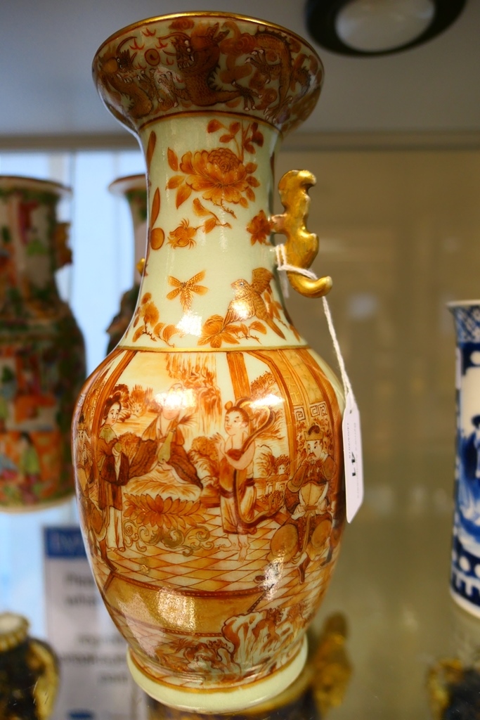 Cantonese celadon vase, late 19th Century, - Image 2 of 6