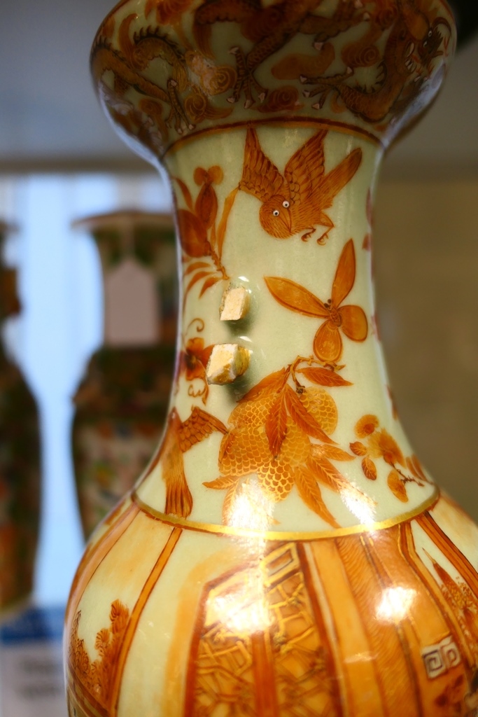 Cantonese celadon vase, late 19th Century, - Image 3 of 6