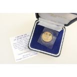 Queen Elizabeth II half sovereign, 2002, limited edition for the Golden Jubilee year (UNC),