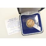 Queen Elizabeth II sovereign, 2002, limited edition for the Golden Jubilee (UNC), weight approx. 7.