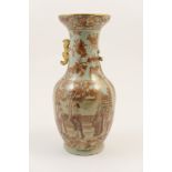 Cantonese celadon vase, late 19th Century,