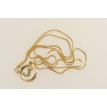 18ct gold initial pendant necklace,