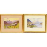 Thomas Lynas-Gray (active late 19th/early 20th Century), Snowdonia landscapes, two views,