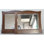 Two mahogany and boxwood line inlaid mirrors,