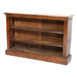 Victorian mahogany open bookcase, circa 1860-80,