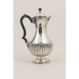 Edwardian silver hot water jug by James Dixon & Sons, Sheffield 1906,