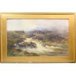 Edmund Phipps (late 19th Century), 'Pont Y Garth' (Snowdon in the distance), watercolour,