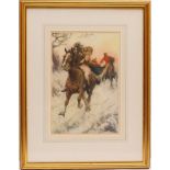 Michael (?), The Chase, watercolour, indistinctly signed and dated 1911 (?),