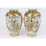 Pair of Japanese Satsuma vases, late Meiji/early Taisho (1868-1926),