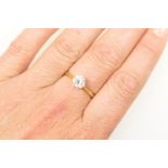 Diamond solitaire ring, the old brilliant cut stone of approx.