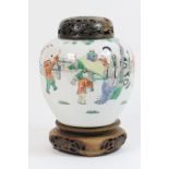 Chinese famille verte jar, Kangxi (1662-1722),