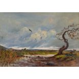 Wycliffe Egginton (1875-1951), Wintry weather, signed oil on canvas, titled verso,