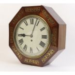 Mahogany and brass inlaid dial timepiece, circa 1780-1800 and later,