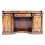 George IV mahogany twin pedestal sideboard, circa 1825,