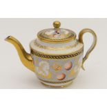 Spode porcelain teapot and cover, circa 1810-20,