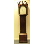 George III mahogany eight day longcase clock by J Carmichael, Greenock,