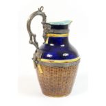 Victorian majolica wine jug, circa 1875,