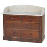 Victorian mahogany and marble topped washstand,
