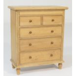 Apprentice piece pine chest of drawers, 20th Century,