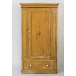 Victorian scumballed pine wardrobe, circa 1880,