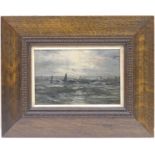 William Henry Starkey (Active 1873-1909), The fishing fleet going out, oil on panel, signed,