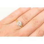 Diamond solitaire ring, the brilliant cut diamond of approx. 1.