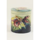 William Moorcroft Iris jar and cover,