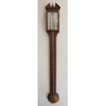 Comitti of Holborn, modern mahogany stick barometer in the Georgian style,