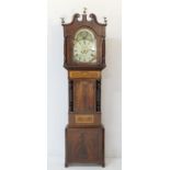 Mahogany and inlaid eight day longcase clock by Bostock, Sandbach,