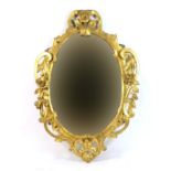 George II carved giltwood mirror, circa 1740-60,