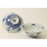 Pair of Chinese blue and white bowls, Qing Dynasty, early 19th Century,