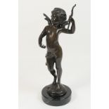 After Moreaux (sic), Reproduction bronze figure of Cupid, 20th Century,