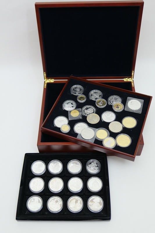 Collection of sterling silver commemorative proof coins,