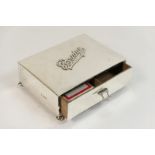 Edwardian silver playing card box, by Nathan & Hayes, Chester, 1909,