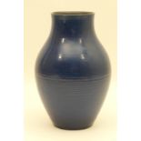 Royal Copenhagen blue glazed vase, ovoid form, printed marks,