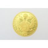 Austrian 1915 gold one Ducat coin (restrike 1920-36), weight approx. 3.
