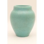 Royal Lancastrian vase, ovoid form decorated with an all over celadon green glaze, impressed marks,