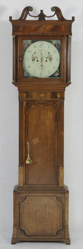 Oak and mahogany eight day longcase clock by Holford Richardson, Tarporley, early 19th Century,