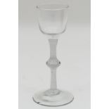 Early George III wine glass, circa 1760,