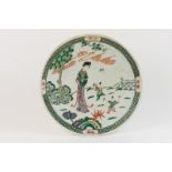 Chinese famille verte charger, Qing Dynasty, 18th or 19th Century,