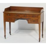 Late Victorian mahogany bow front washstand by Waring & Gillow, circa 1900,