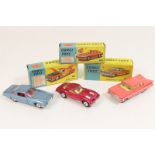 Three Corgi cars - Chevrolet Impala (220), Chevrolet Corvette Stingray (310) and Ghia L.6.