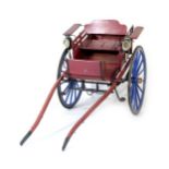 Norfolk market trap, 120cm spoke wheels, complete with carriage lamps,