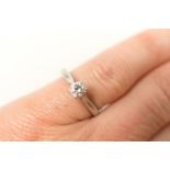 Diamond solitaire ring, the brilliant cut stone estimated as approx. 0.25ct.