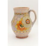 Crown Ducal Charlotte Rhead jug, ovoid form decorated in the Rhodian pattern, No.