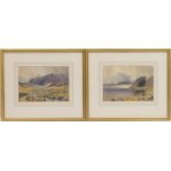 Isaac Cooke (1846-1922), Pair, Snowdonia landscapes, watercolours, signed,